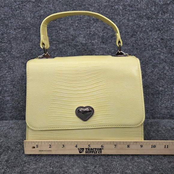 Betsey Johnson XOMandy‎ Top handle Bag Purse Y2k Style Butter Yellow - Picture 4 of 13